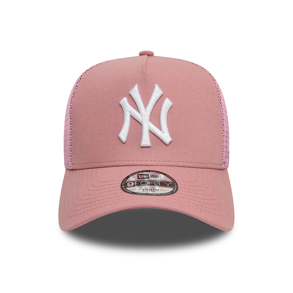 Casquette Trucker Enfant MLB League Essential A-Frame New York Yankees rose foncé-blanc NEW ERA