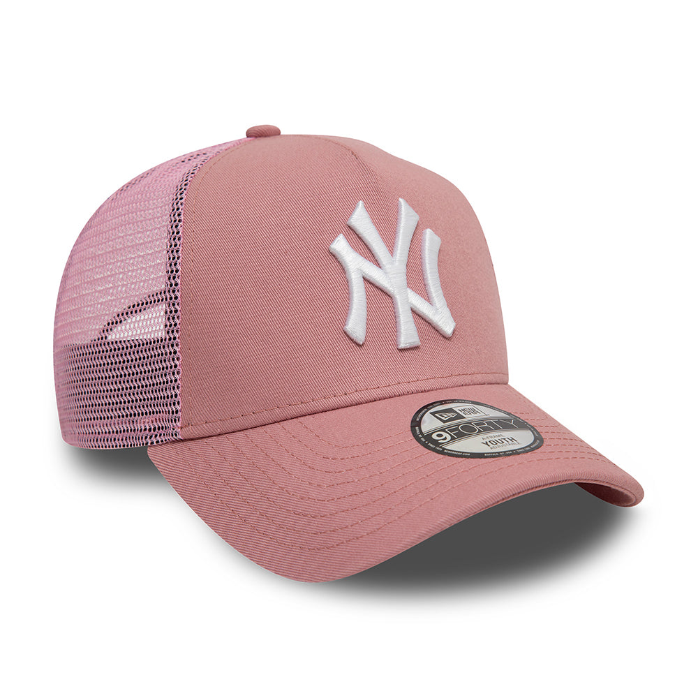 Casquette Trucker Enfant MLB League Essential A-Frame New York Yankees rose foncé-blanc NEW ERA
