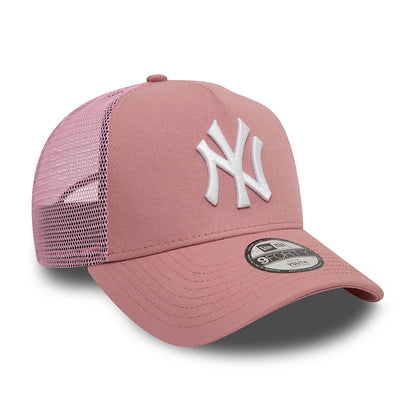 Casquette Trucker Enfant MLB League Essential A-Frame New York Yankees rose foncé-blanc NEW ERA