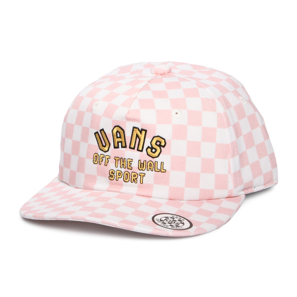 Casquette Snapback Enfant à Motif en Damier Willow rose-blanc VANS