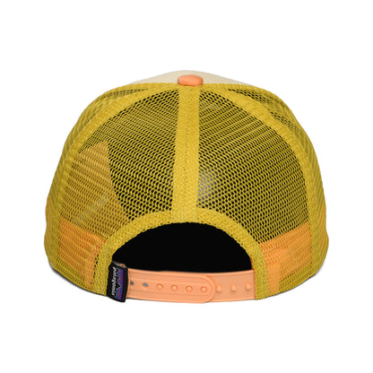 Casquette Trucker Enfant en Coton Bio Boardshort Logo Tones babeurre-pêche-mousse PATAGONIA