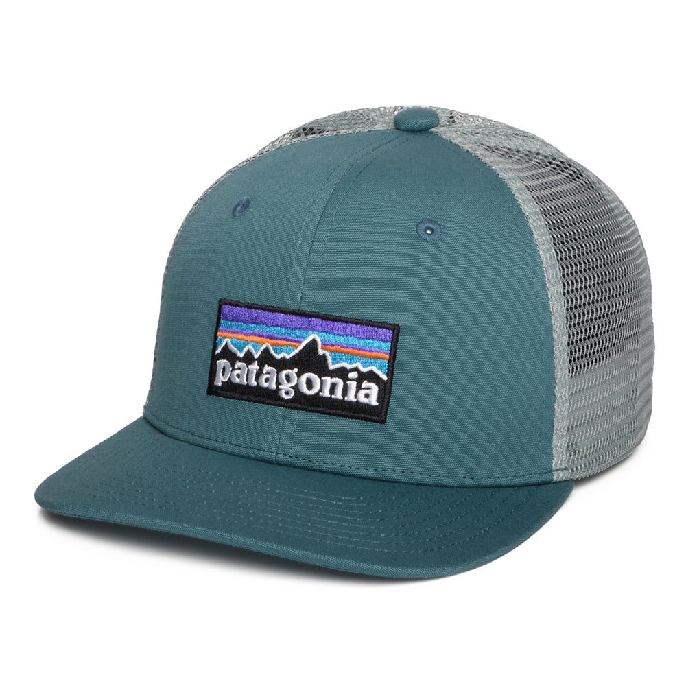 Casquette Trucker Enfant en Coton Bio P-6 Logo bleu sarcelle foncé PATAGONIA