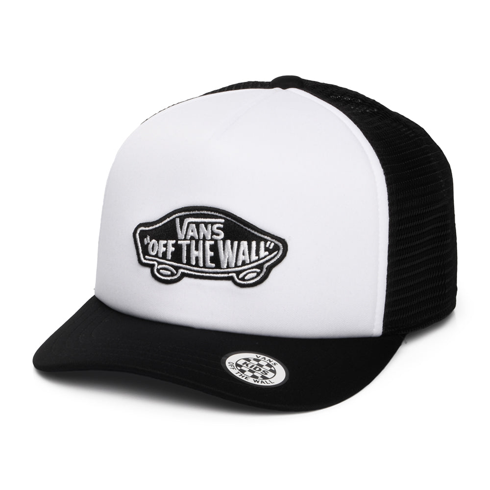 Casquette Trucker Enfant à Visière Incurvée Classic Patch blanc-noir VANS
