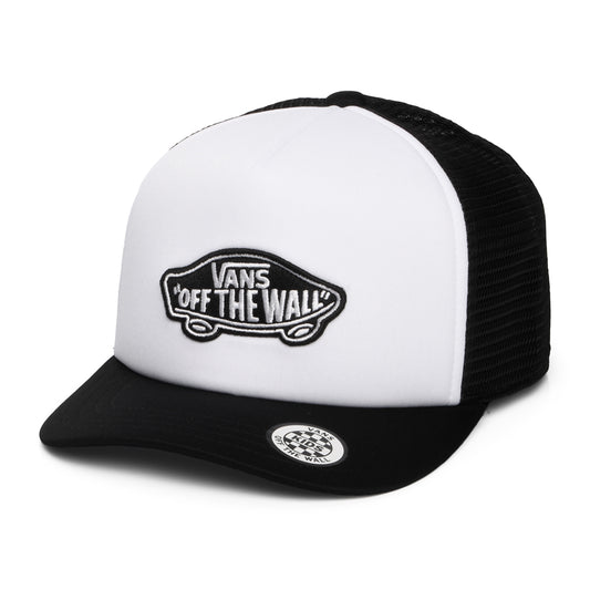Casquette Trucker Enfant à Visière Incurvée Classic Patch blanc-noir VANS