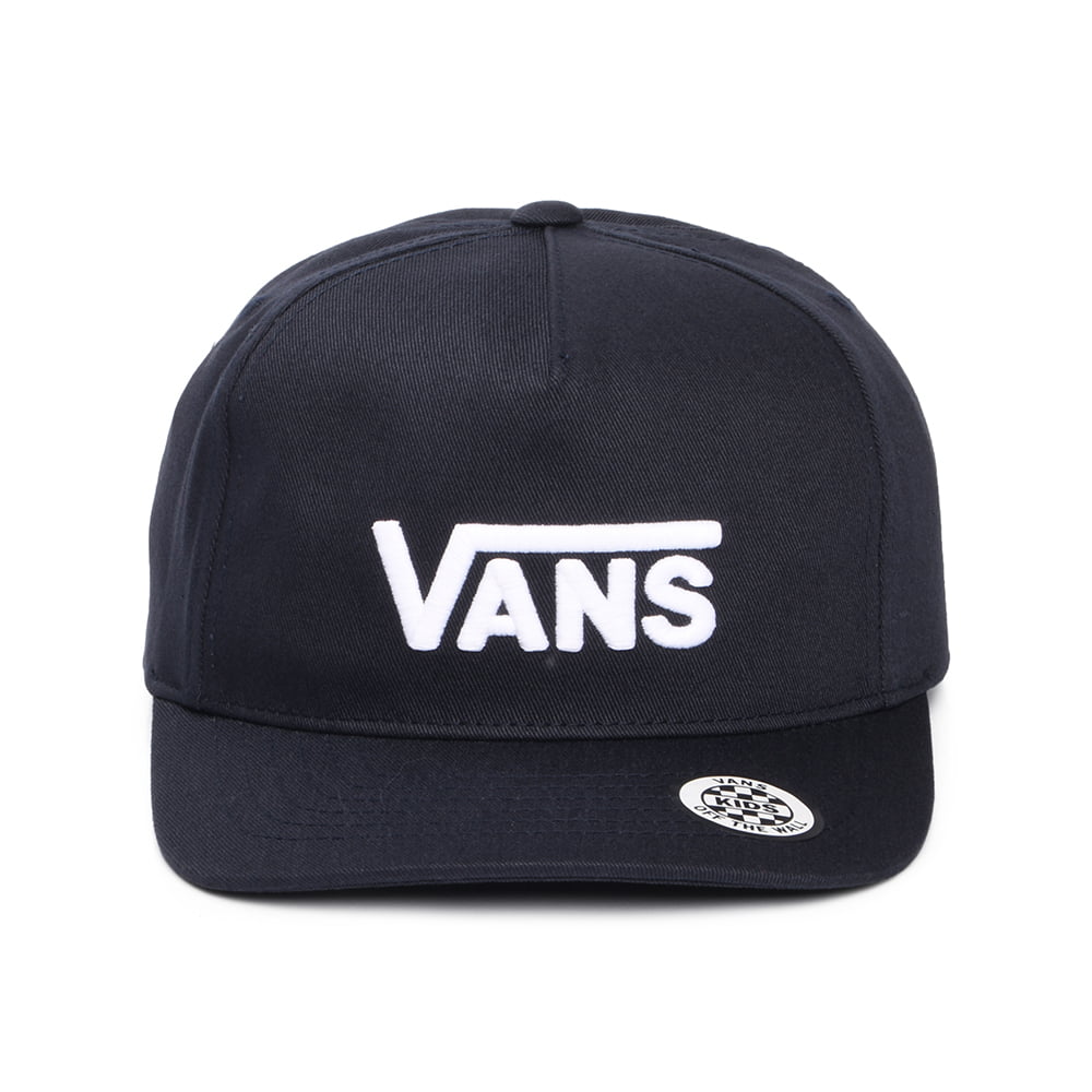 Casquette Snapback Enfant à Visière Incurvée Drop V Logo II bleu nuit VANS