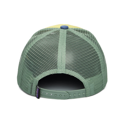 Casquette Trucker Enfant en Coton Bio P-6 Logo jaune-bleu-vert aqua PATAGONIA