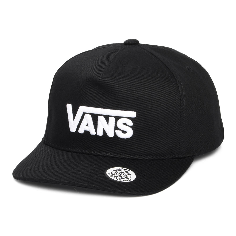 Casquette Snapback Enfant à Visière Incurvée Drop V Logo II noir-blanc VANS