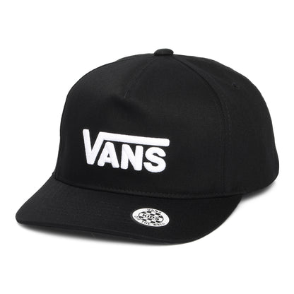 Casquette Snapback Enfant à Visière Incurvée Drop V Logo II noir-blanc VANS