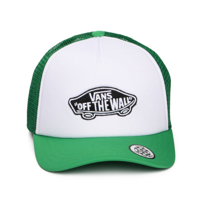 Casquette Trucker Enfant à Visière Incurvée Classic Patch blanc-vert vif VANS