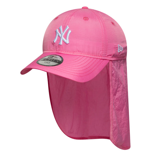 Casquette Saharienne Enfant 9FORTY MLB Sun Shield New York Yankees rose-blanc NEW ERA