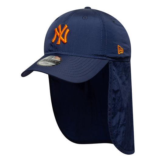 Casquette Saharienne Enfant 9FORTY MLB Sun Shield New York Yankees bleu marine-orange NEW ERA