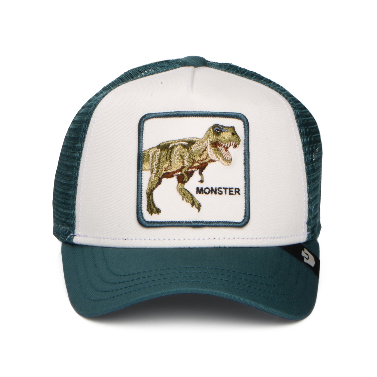 Casquette Trucker Enfant Monster T-Rex Mini blanc-vert aqua GOORIN