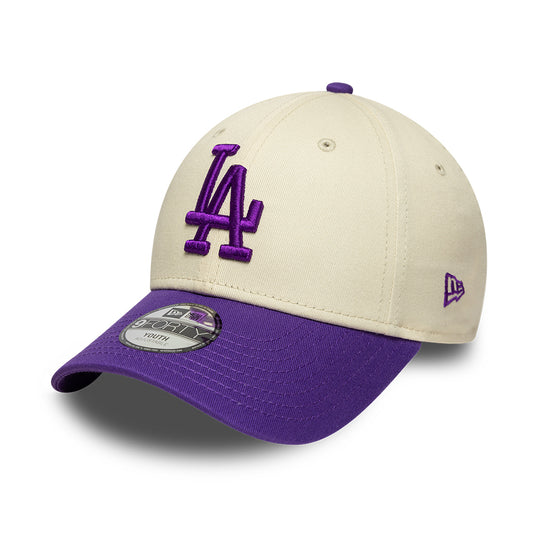 Casquette Enfant 9FORTY MLB League Essential L.A. Dodgers beige-violet NEW ERA