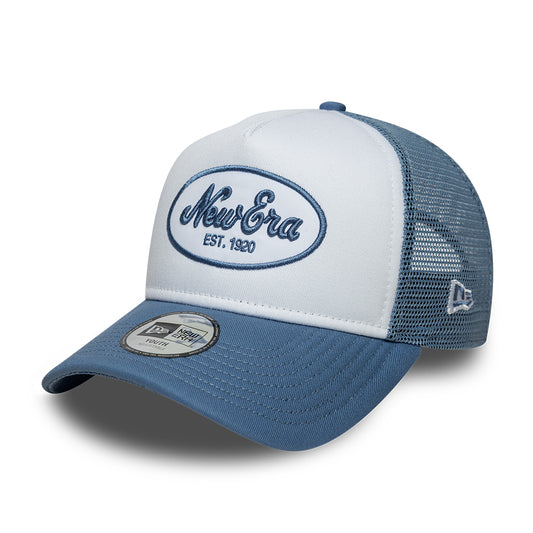 Casquette Trucker Enfant A-Frame 9FORTY Oval Patch bleu glacé-bleu ardoise NEW ERA