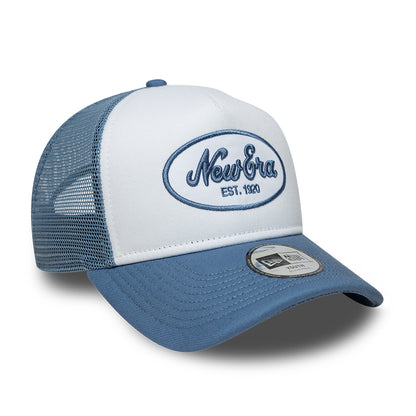 Casquette Trucker Enfant A-Frame 9FORTY Oval Patch bleu glacé-bleu ardoise NEW ERA