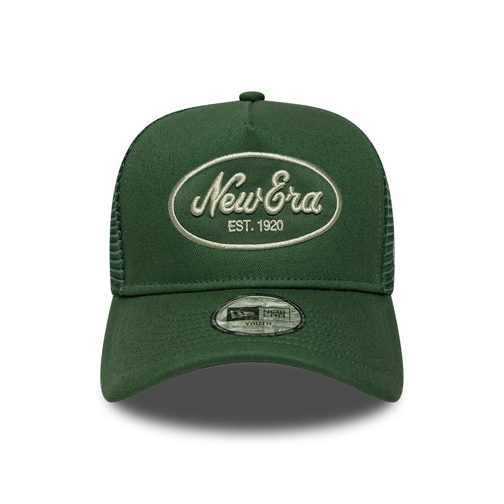 Casquette Trucker A-Frame 9FORTY Oval Patch vert foncé-vert clair NEW ERA