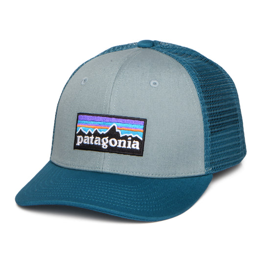 Casquette Trucker Enfant en Coton Bio P-6 Logo sauge-bleu sarcelle PATAGONIA