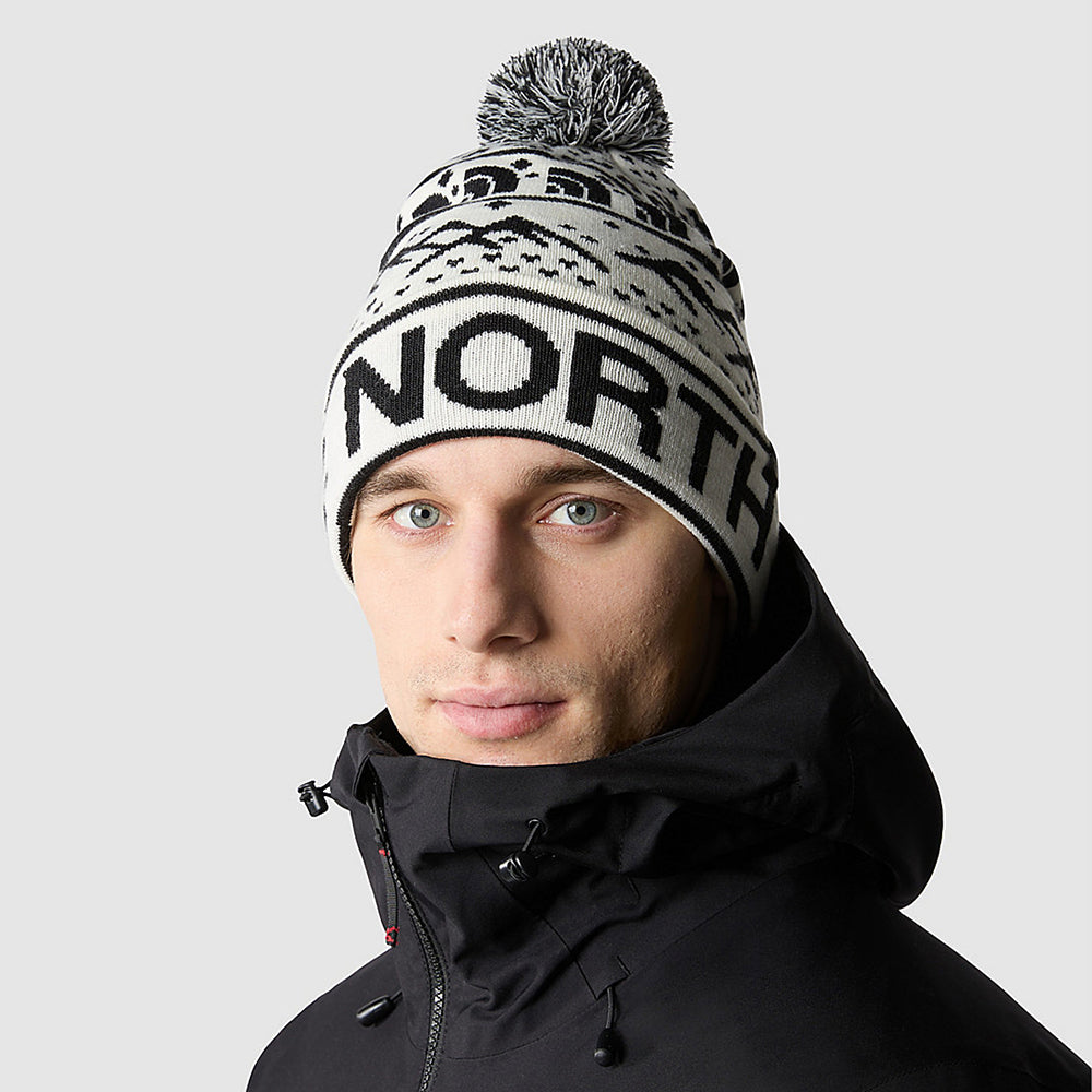 Bonnet à Pompon Ski Tuke blanc cassé-noir THE NORTH FACE