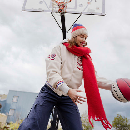 Bonnet Dova bleu-rouge-crème BARTS