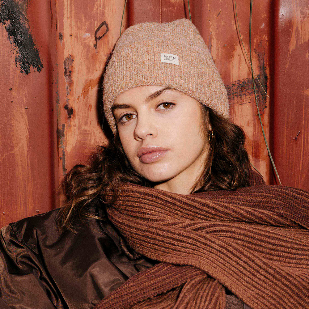 Bonnet à Revers Laksa marron clair BARTS