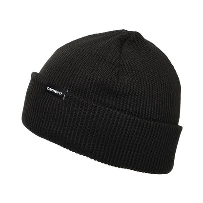 Bonnet Recyclé à Revers Gordan noir CARHARTT WIP