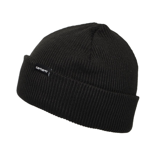 Bonnet Recyclé à Revers Gordan noir CARHARTT WIP