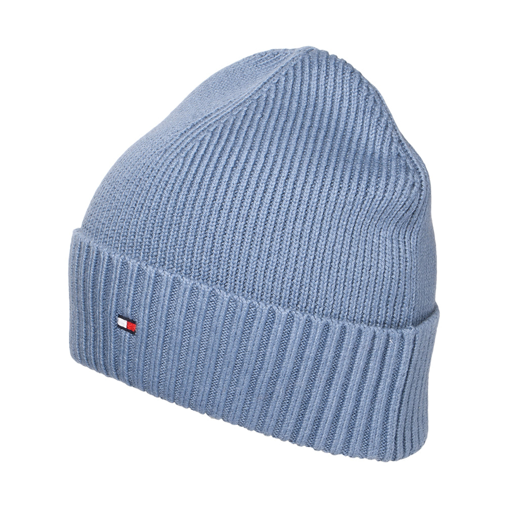 Bonnet en Cotton et Cachemire Pima Essential Flag bleu TOMMY HILFIGER