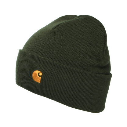Bonnet à Revers Chase olive CARHARTT WIP