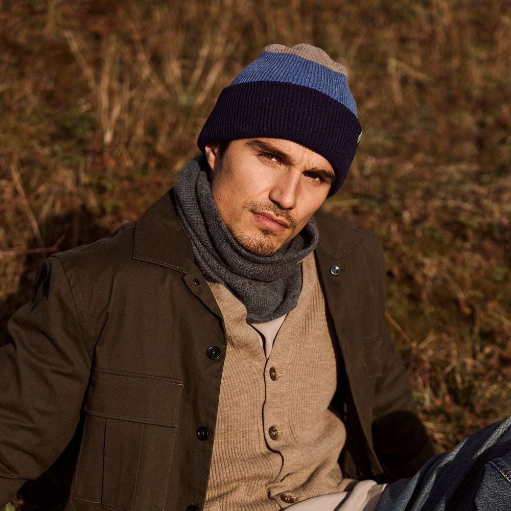 Bonnet en Laine Mérinos Walnur bleu BARTS