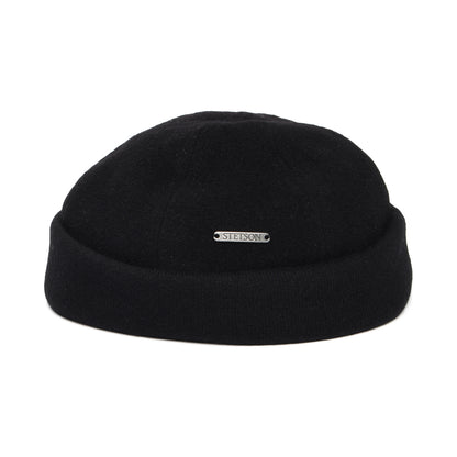Bonnet Miki Breton en Laine et Cachemire Sparr noir STETSON