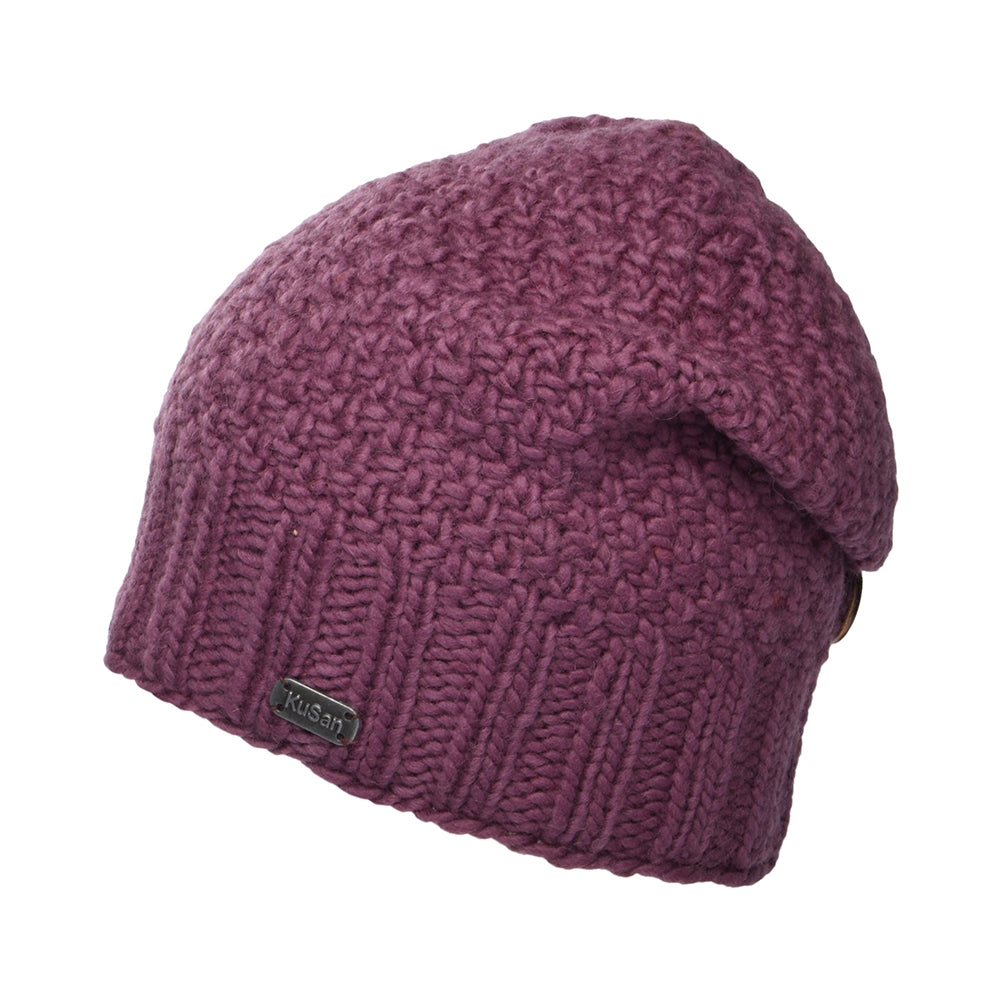 Bonnet Boutonné mauve KUSAN
