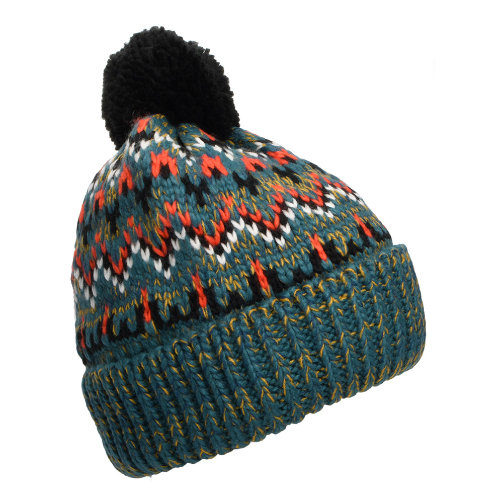 Bonnet à Pompon Fair Isle Arctic bleu sarcelle-multi FAILSWORTH