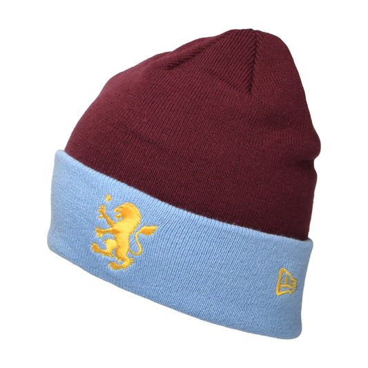 Bonnet Team Cuff Knit Aston Villa FC bordeaux-bleu ciel NEW ERA