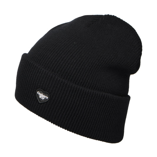 Bonnet en Coton Bio Small Heart noir CARHARTT WIP