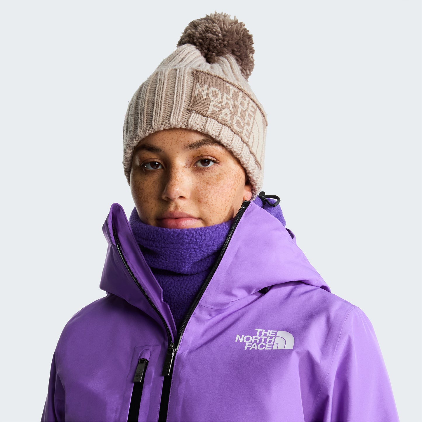 Bonnet à Pompon Recyclé Heritage Ski Tuke beige-taupe THE NORTH FACE
