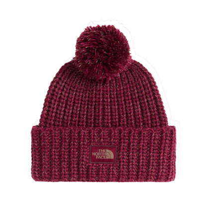 Bonnet à Pompon Cozy Chunky Cabin bordeaux THE NORTH FACE