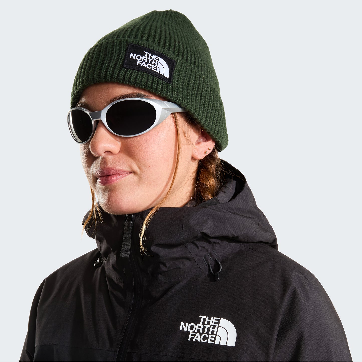 Bonnet Recyclé TNF Logo Box vert bouteille THE NORTH FACE