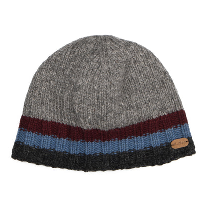 Bonnet Hi Rib gris-prune KUSAN