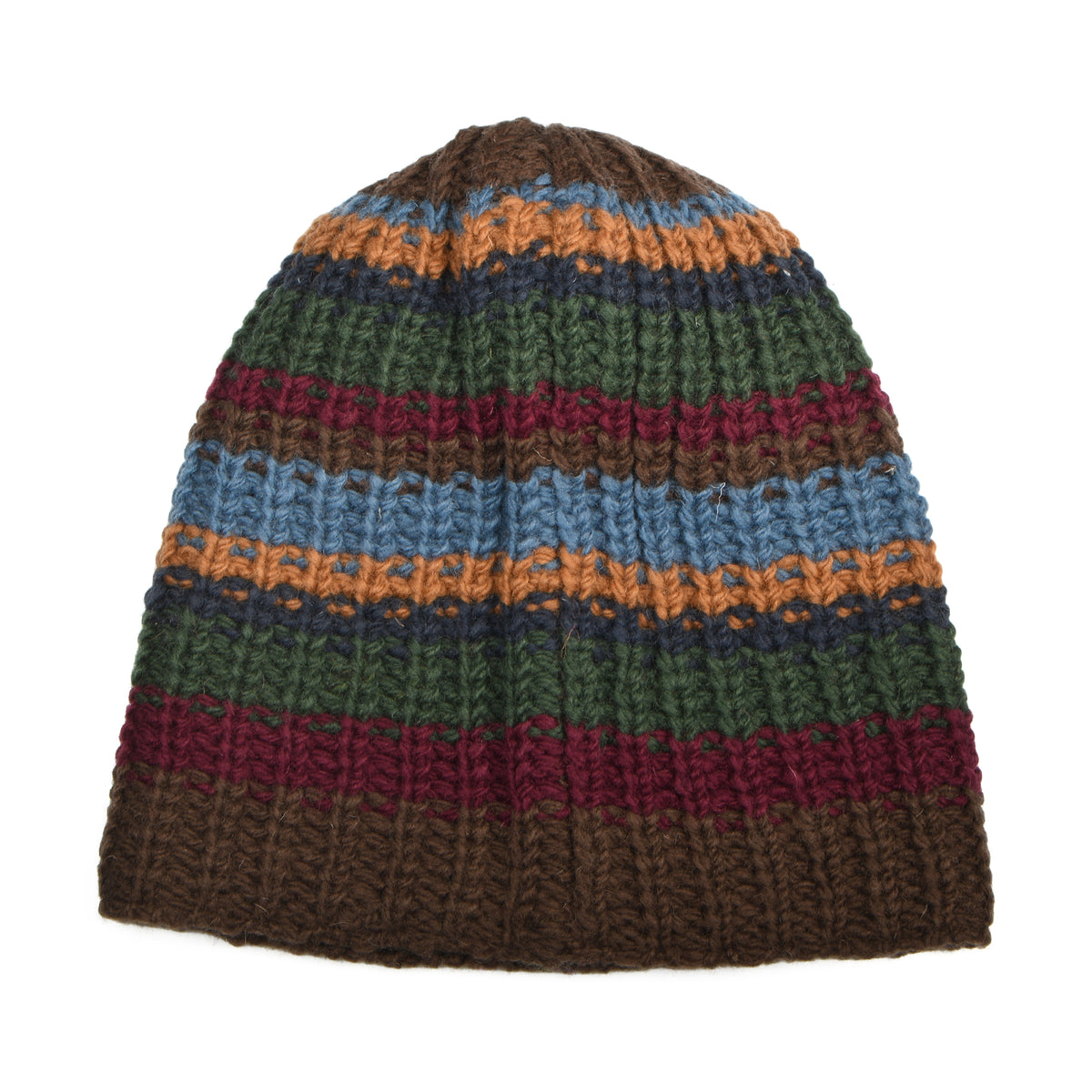 Bonnet Long Cardi marron-vert KUSAN