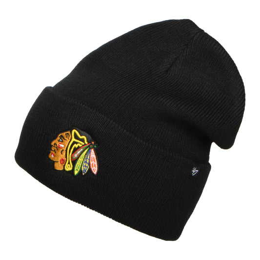 Bonnet NHL Haymaker Cuff Knit Chicago Blackhawks noir 47 BRAND