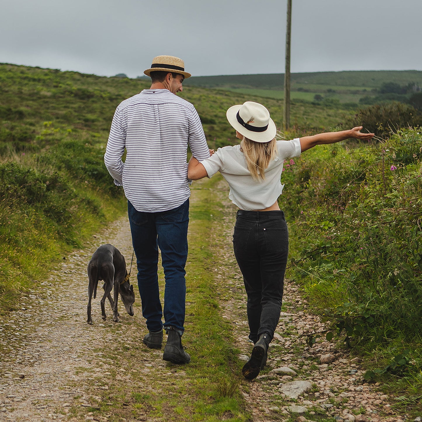 Chapeau de Canotier en Paille avec Ruban noir JAXON & JAMES - VENTE EN GROS
