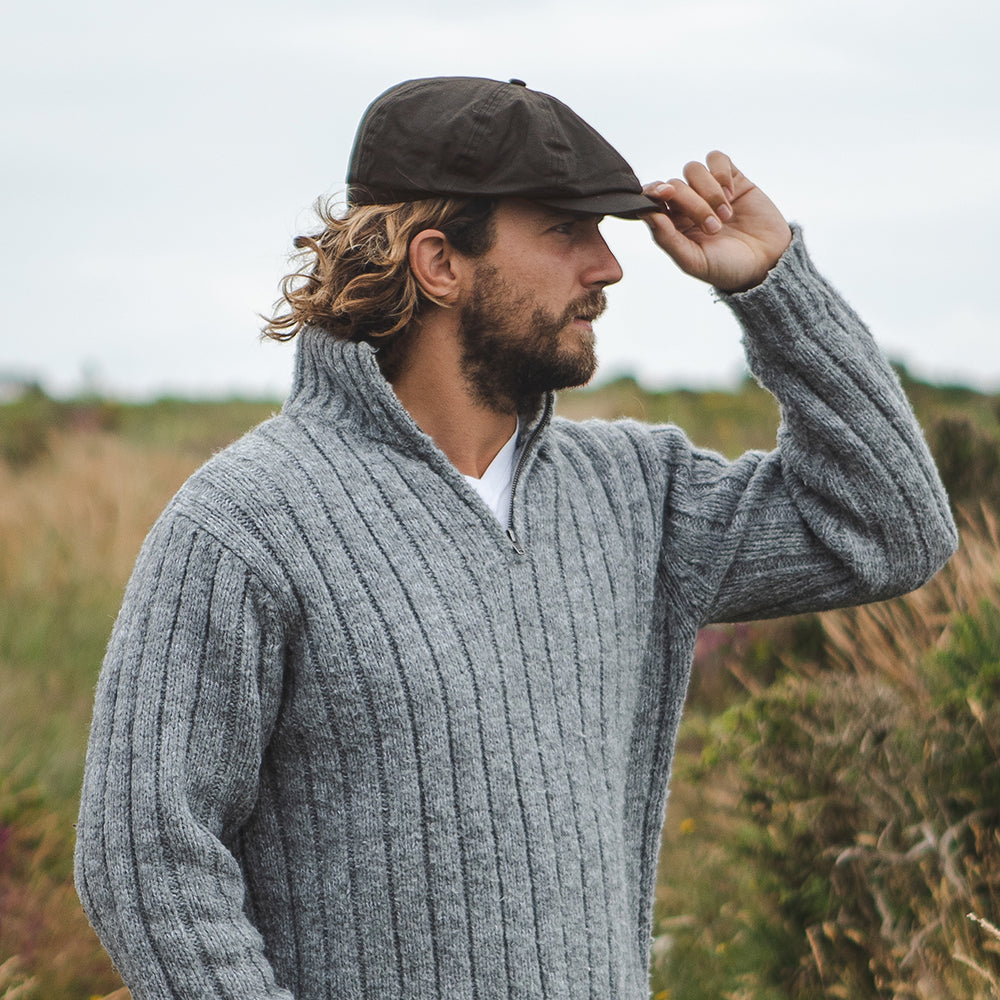 Casquette Gavroche en Toile Cirée marron JAXON & JAMES - VENTE EN GROS