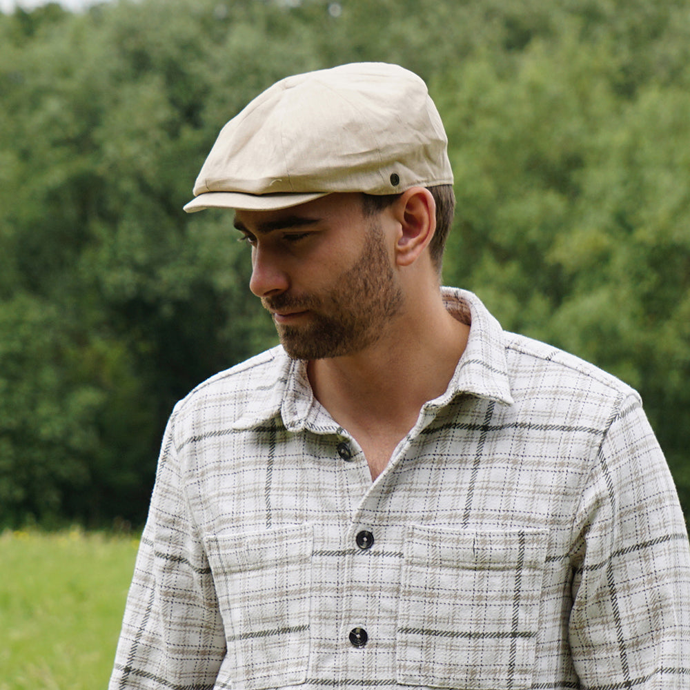 Casquette Gavroche en Lin naturel JAXON & JAMES - VENTE EN GROS