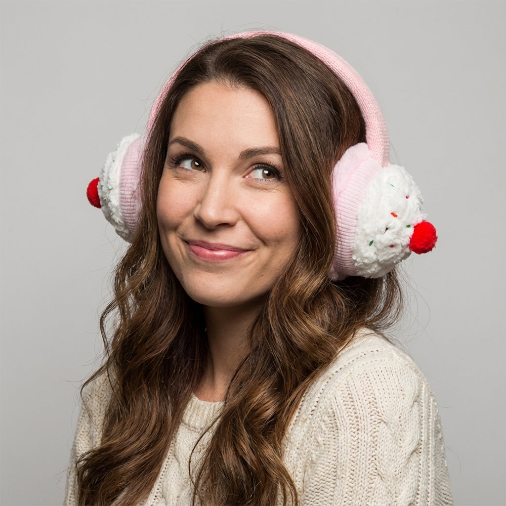 Cache-Oreilles Cupcake rose VILLAGE HATS - VENTE EN GROS