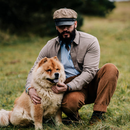 Casquette de Motard Rebelle beige britannique JAXON & JAMES - VENTE EN GROS