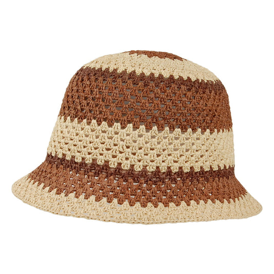 Chapeau Bob en Raphia Essex beige sable-marron BRIXTON