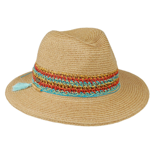 Chapeau Fedora Safari Lucio naturel-orange SCALA