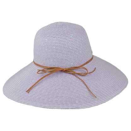 Chapeau Été en Papier Tressé Waverly lavande CAPPELLI