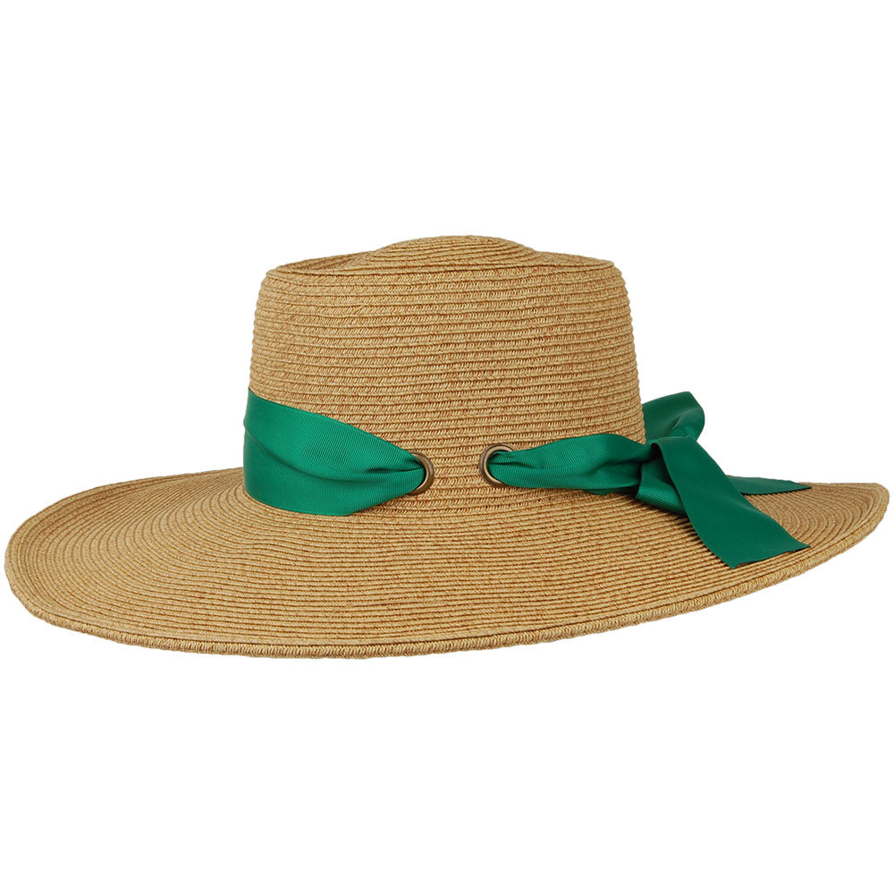 Chapeau Été en Papier Tressé Dorothy naturel-vert CAPPELLI