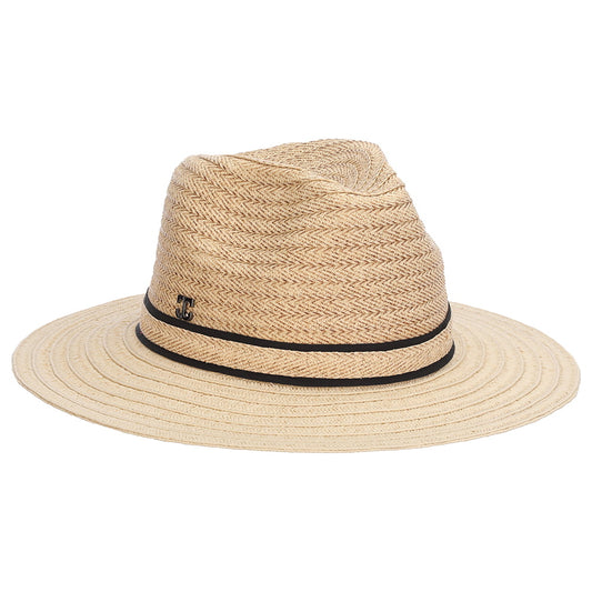 Chapeau Fedora Safari En Papier Tressé Bobbi naturel CALLANAN